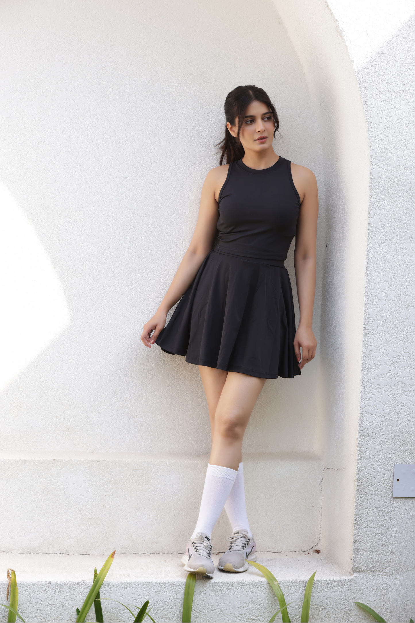 The Veronica Tennis skirt-Black For Women