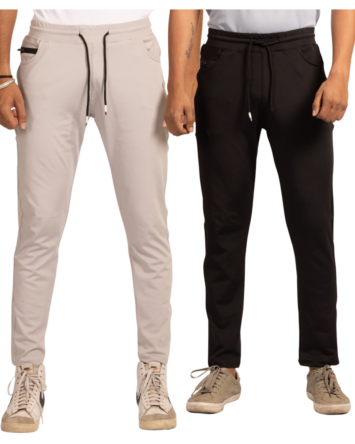 The Harvey slim fit Value pack of 2 joggers- Black, beige