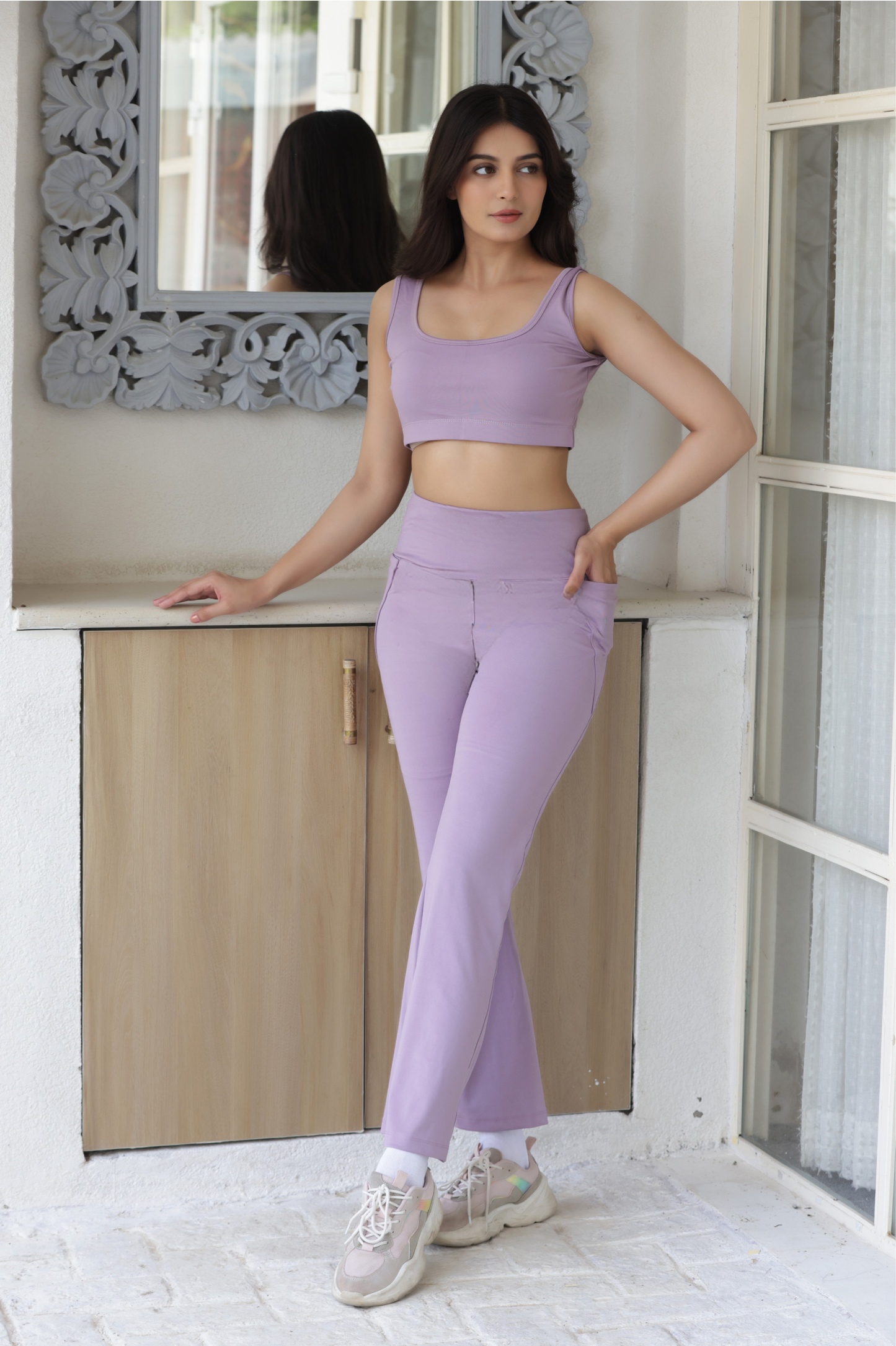 The Donna crop top-Lavender
