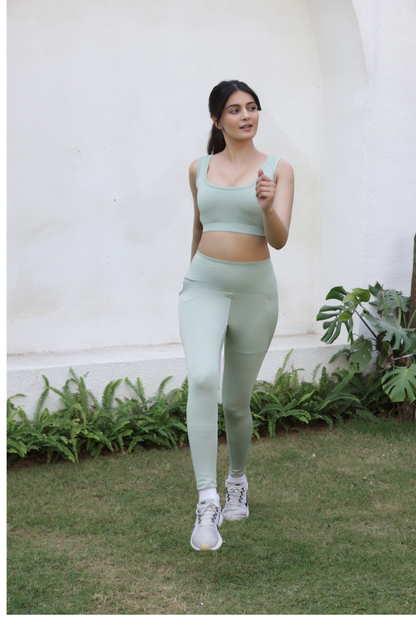 The Georgina jeggings-Sage green