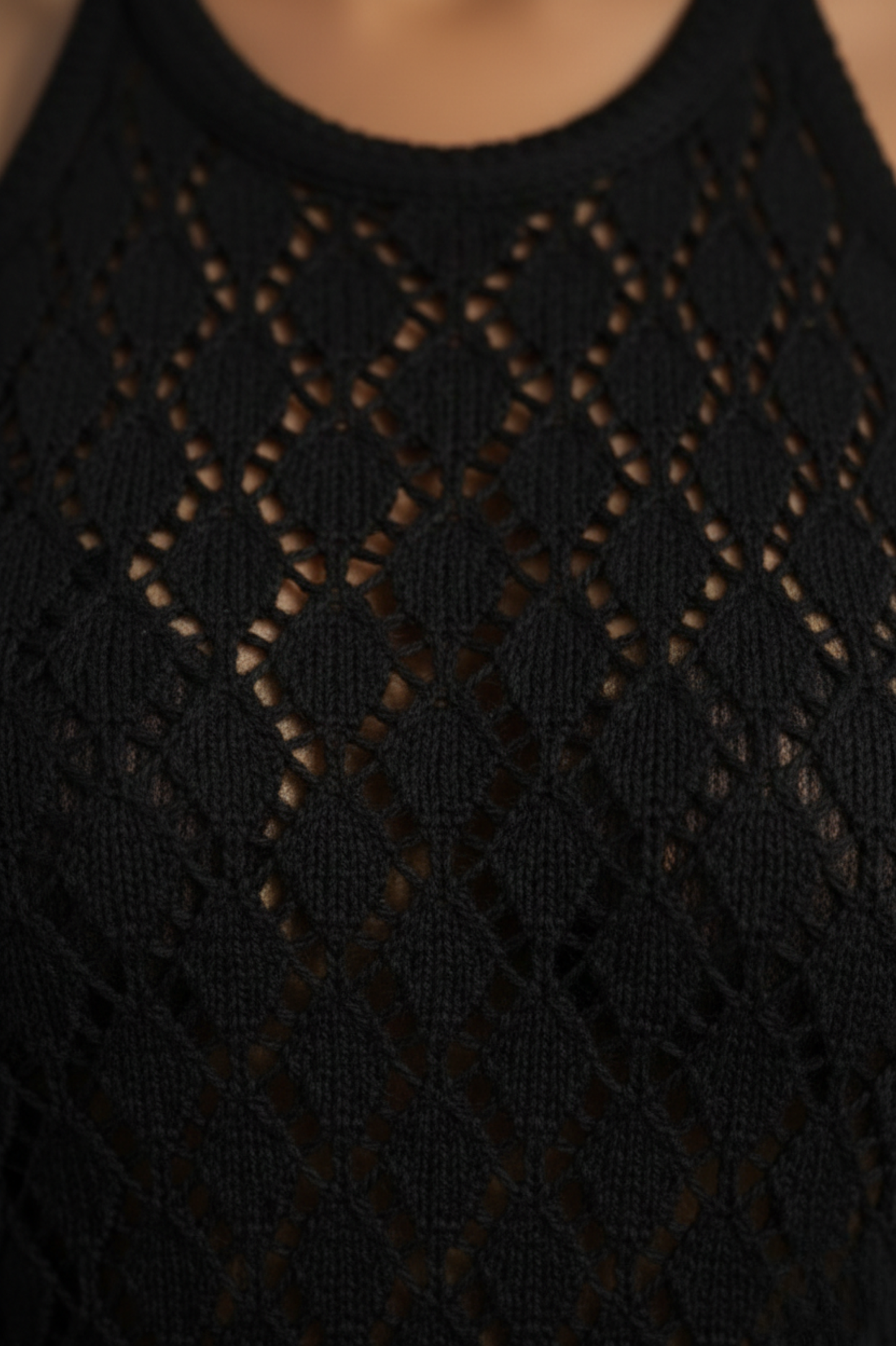 Black moor backless crochet Maxi dress