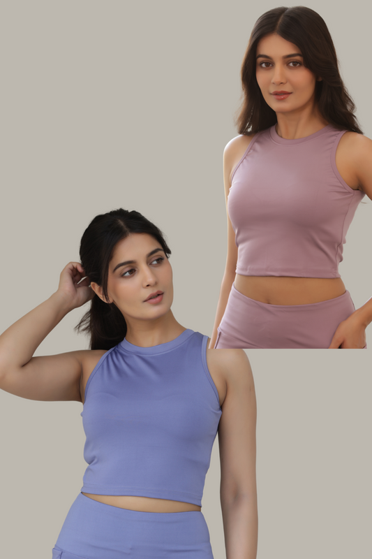 The Blair top pack of 2 - Blue, Lavender